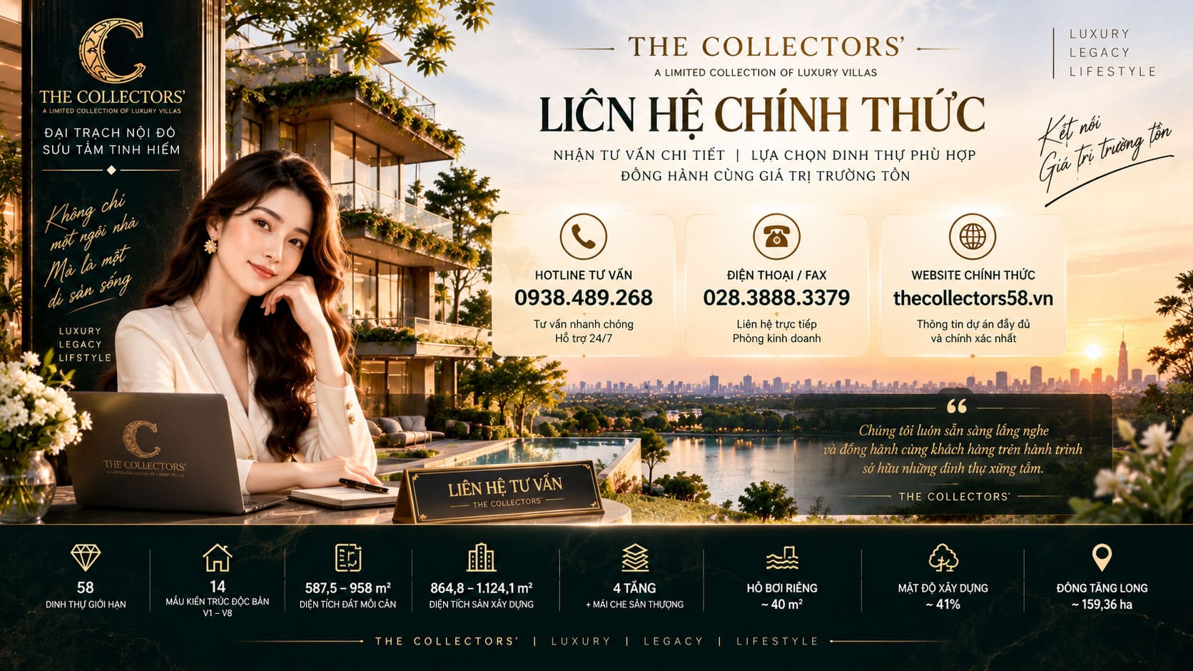 Tìm hiểu vị trí dinh thự The Collectors' trong tương quan Hồ Melody và Công viên Hạc Cầm